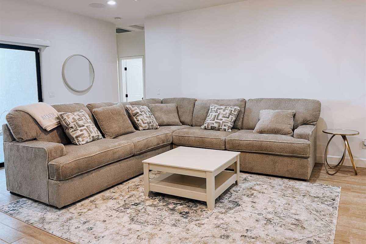 Living area large comfortable sectional 