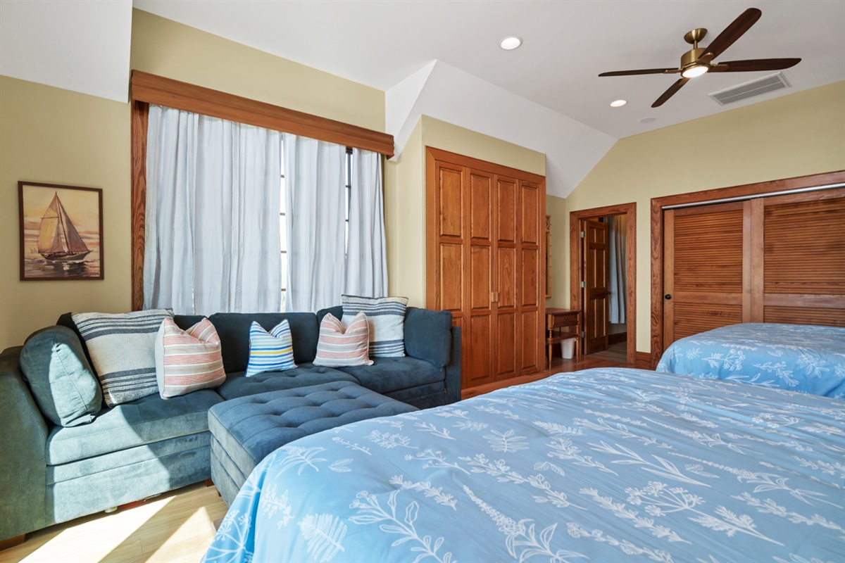 Guest Bedroom 4 Upstairs,  Two Queen Beds and One Queen Murphy Bad