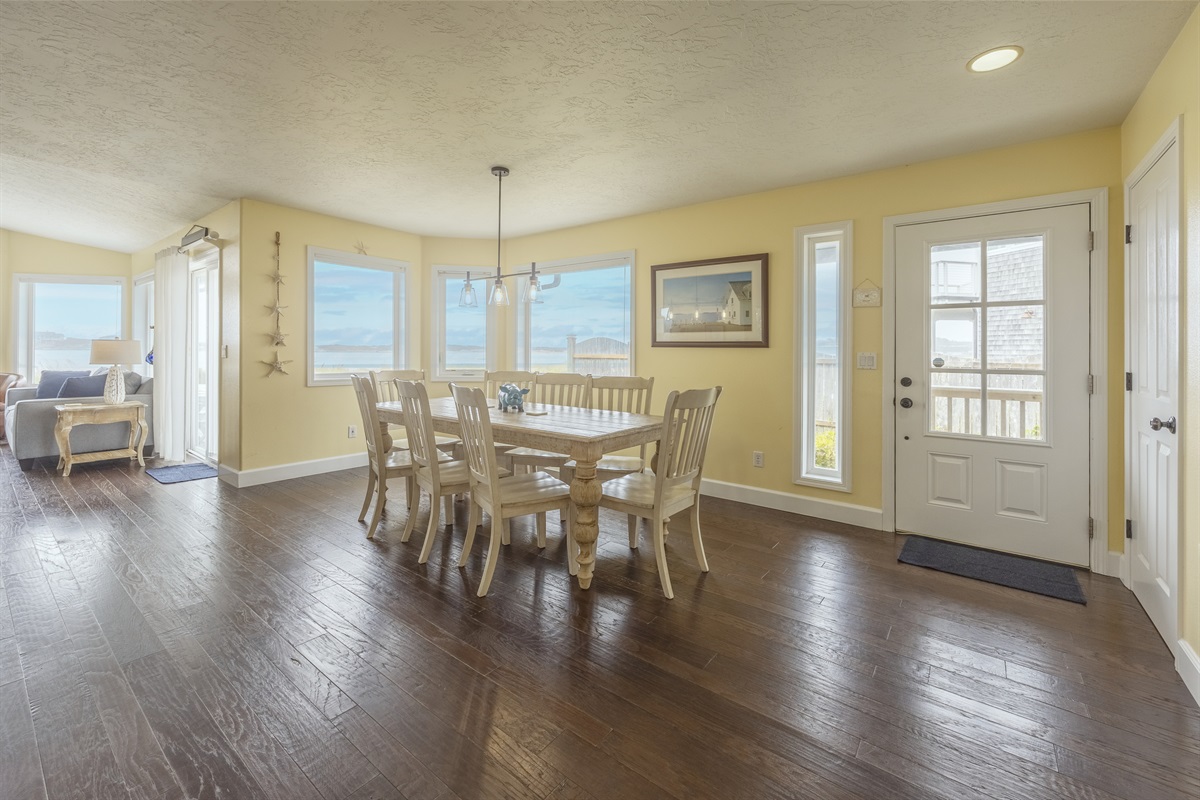 Spacious dining table perfect for family meals and memories
