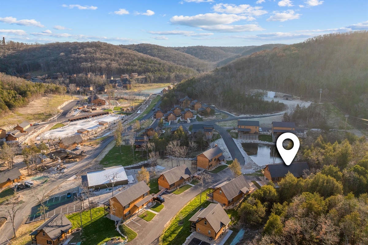 A bird’s-eye view of the surrounding area and scenic landscape.