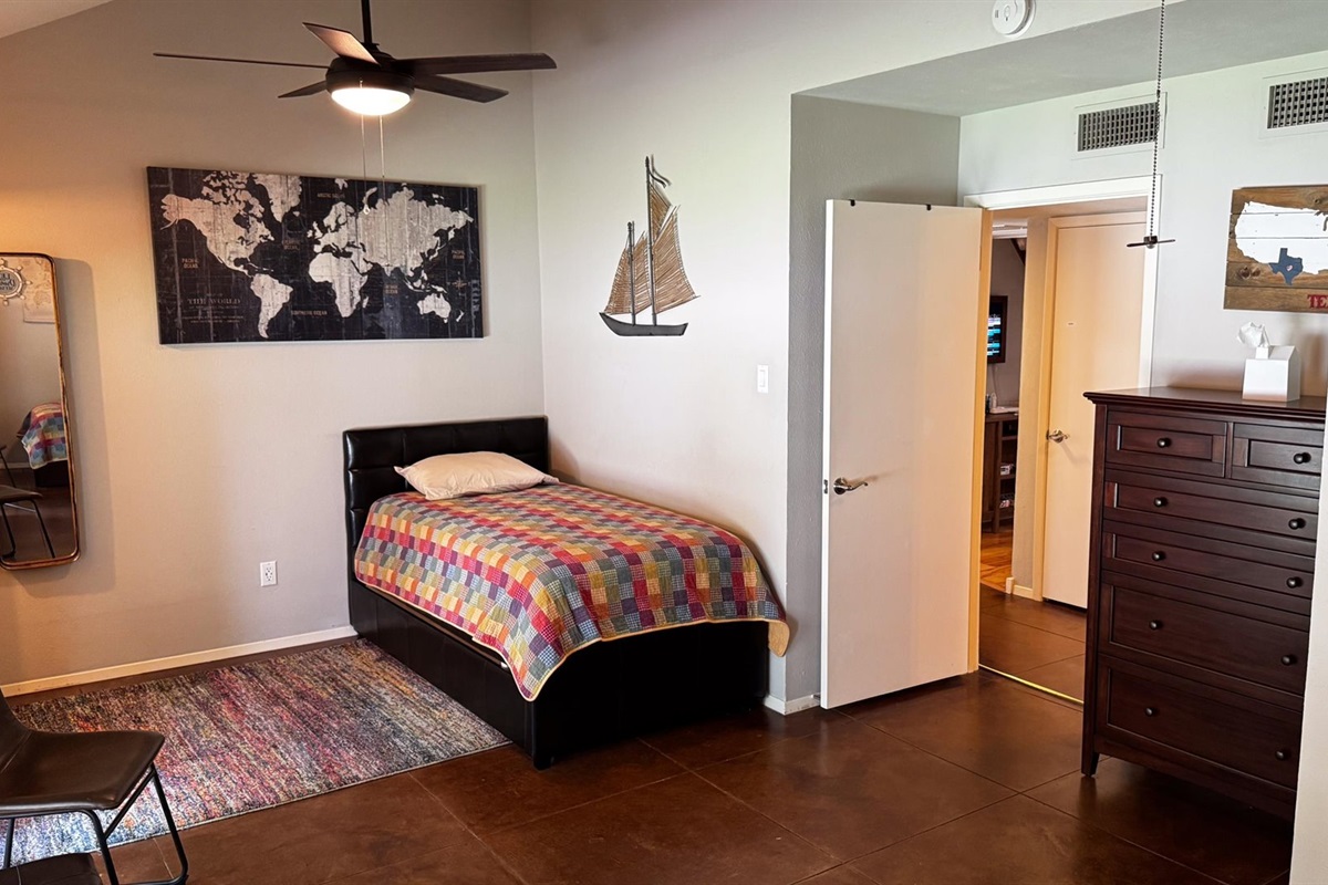 Trundle room is great for kids. Essentially you get 4 twin beds.