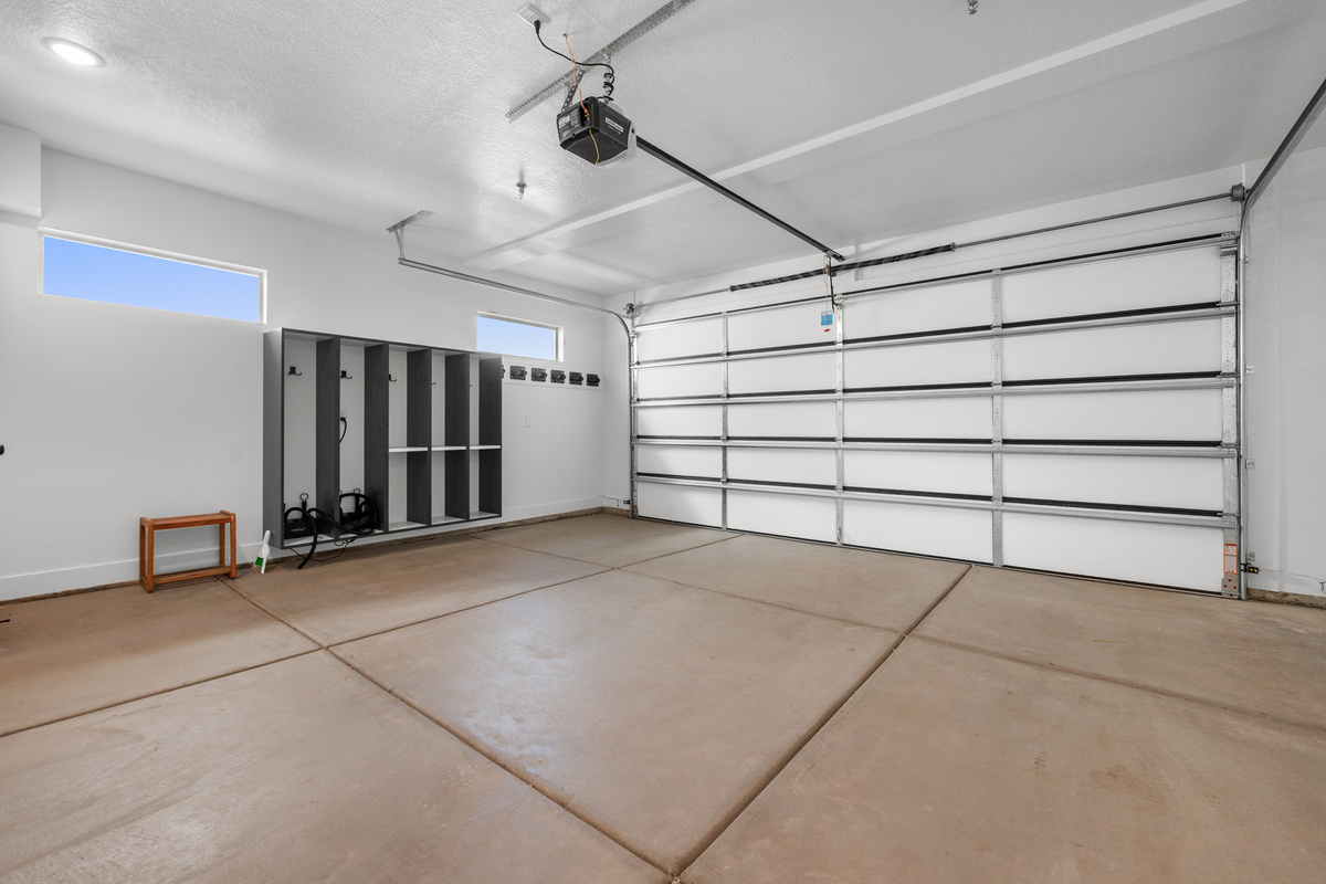 A spacious two-car garage gives guests convenient covered parking and extra room for gear.
