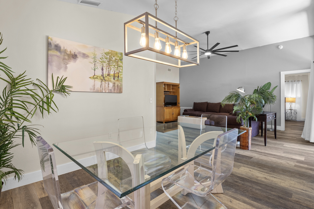 Dining room located near the family room.