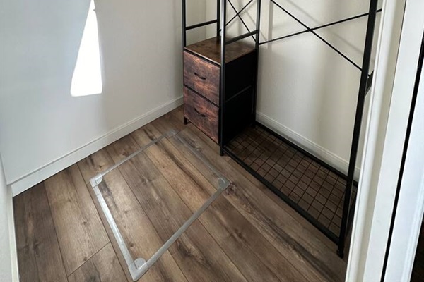 Each bedroom has a walk-in closet for your storage needs.   