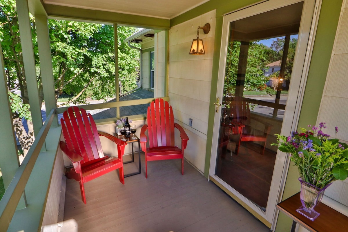 Covered patio off 2nd Floor Ensuite Bedroom 3. Great place to enjoy the morning coffee! 