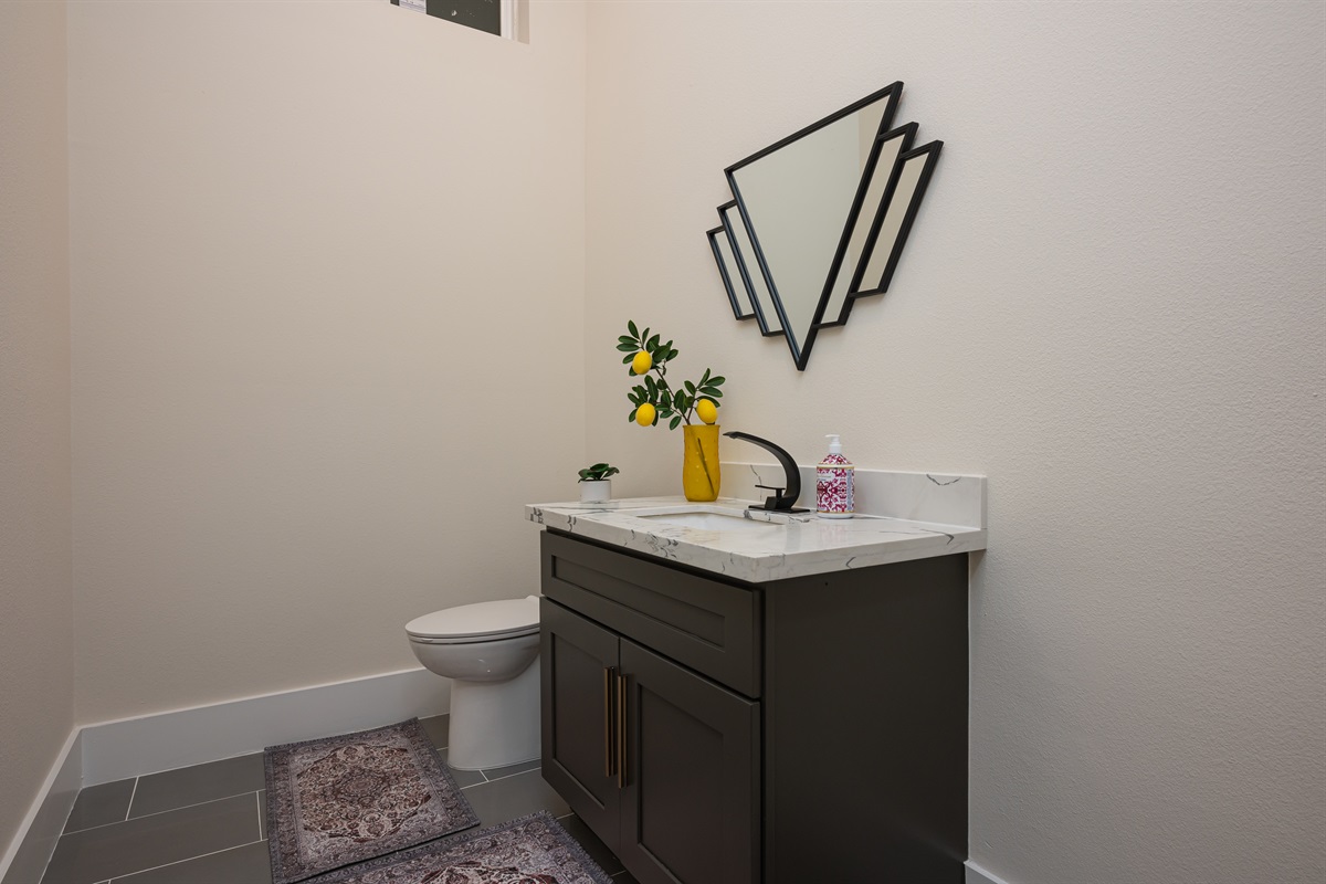 Half bathroom on the second floor