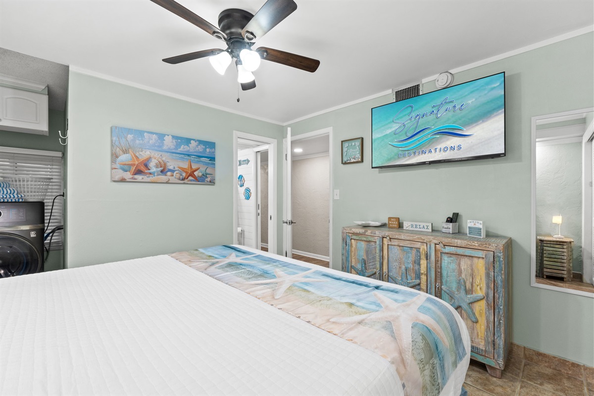 Bedroom 2 with King Sized Bed and Private Access to Bathroom