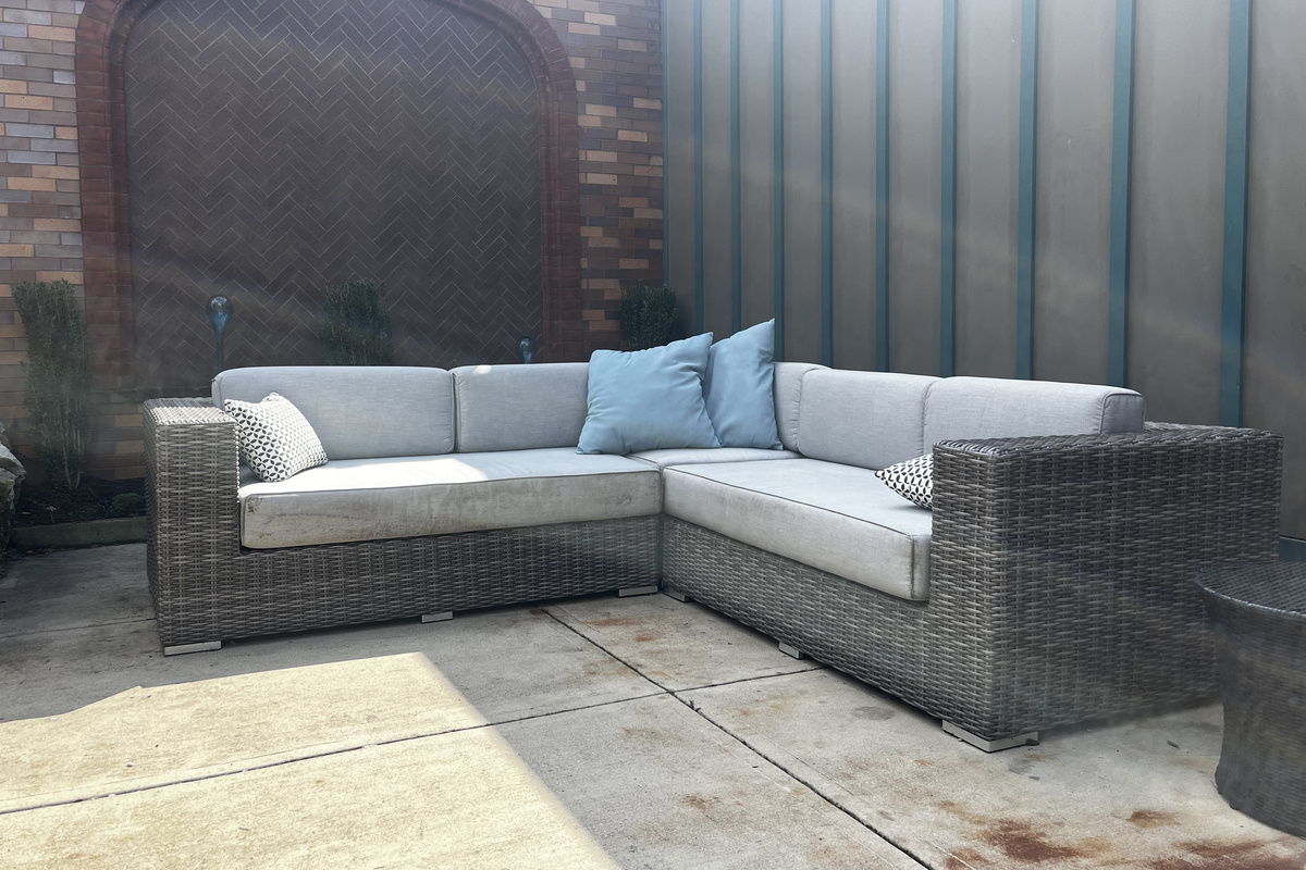 Outdoor sectional seating for a group