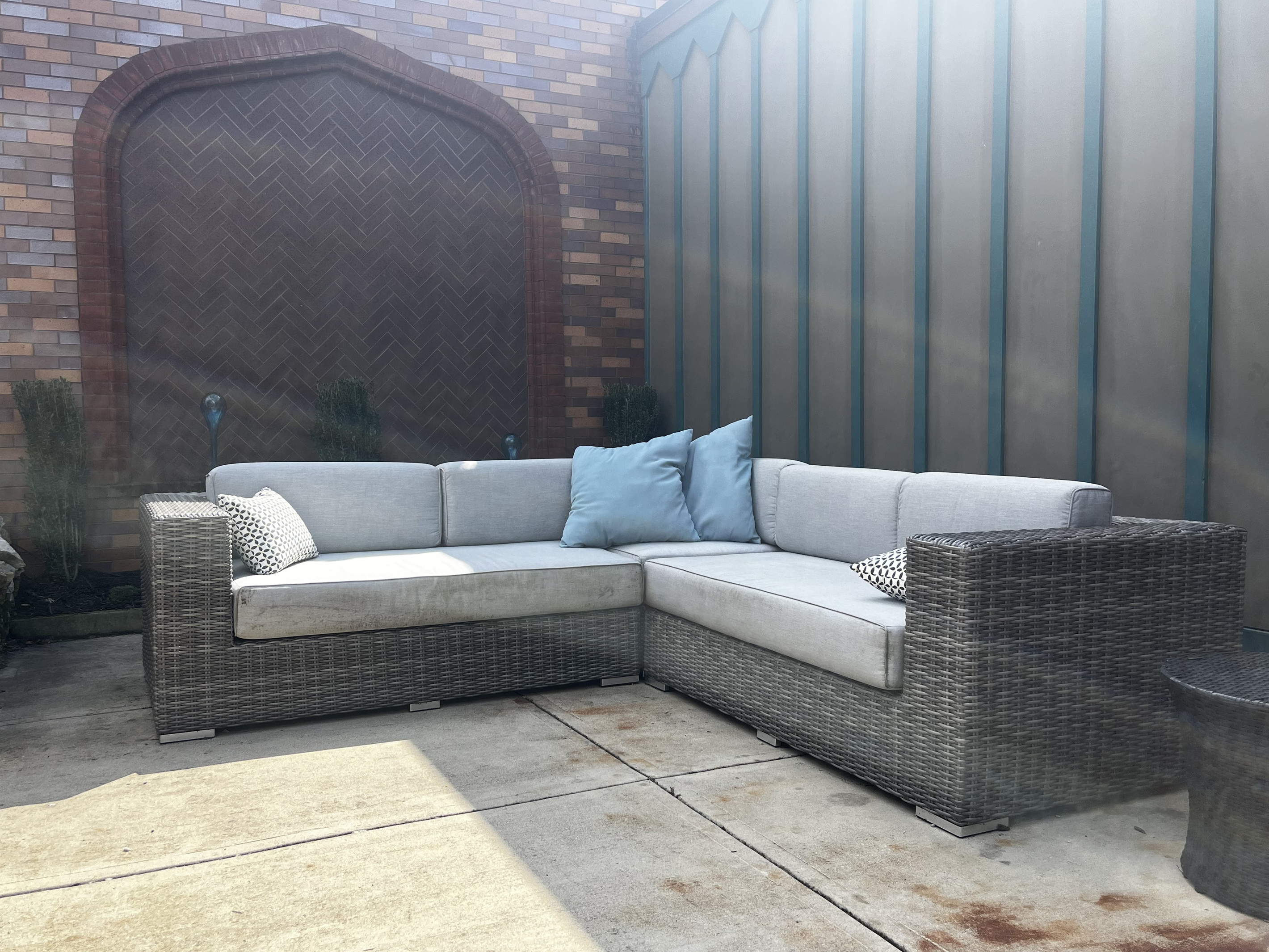Outdoor sectional seating for a group