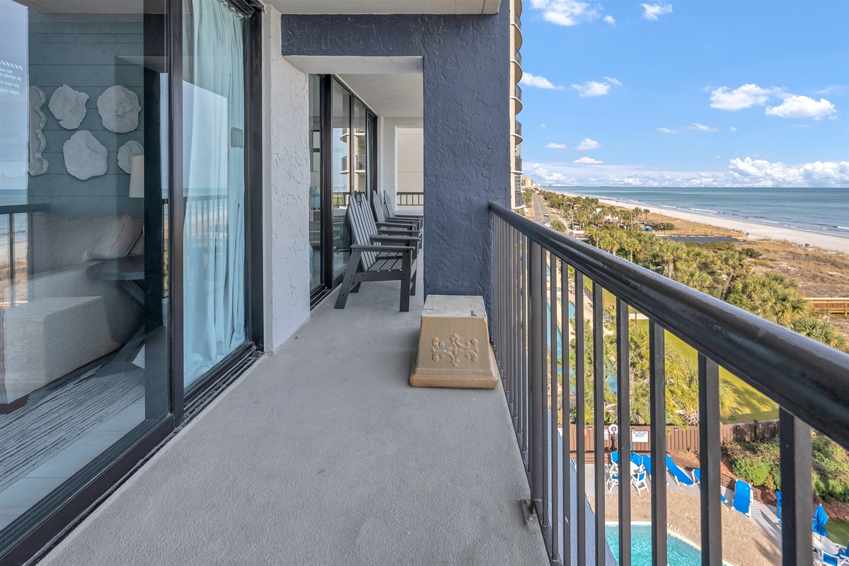 Amazing Oceanfront View from the 6th Floor Balcony!