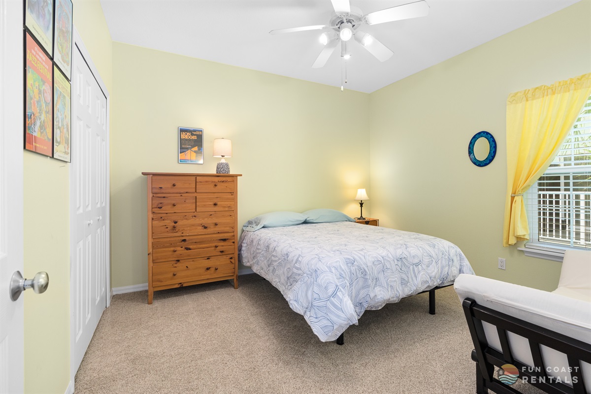 Queen bedroom with ample walk-in closet!