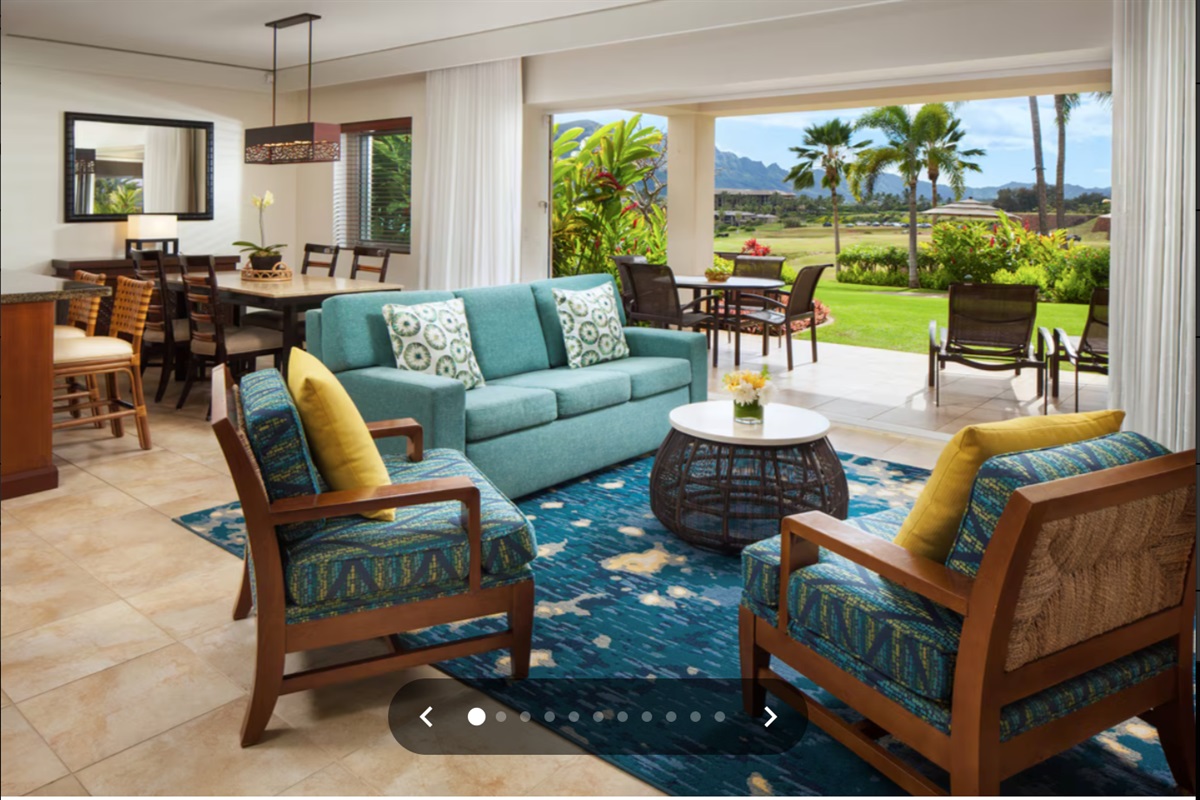 The Island View Villa Living Area 