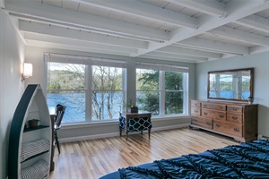 View from the bedroom to the lake