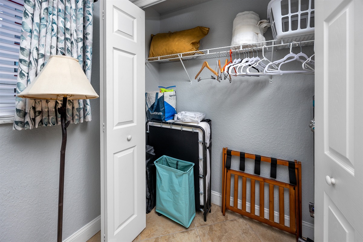Rollaway bed and storage area