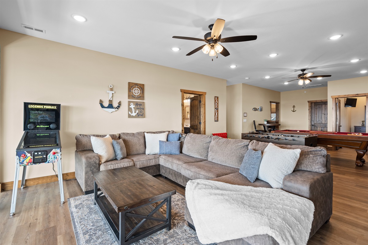 Pool table foosball and arcade machines!