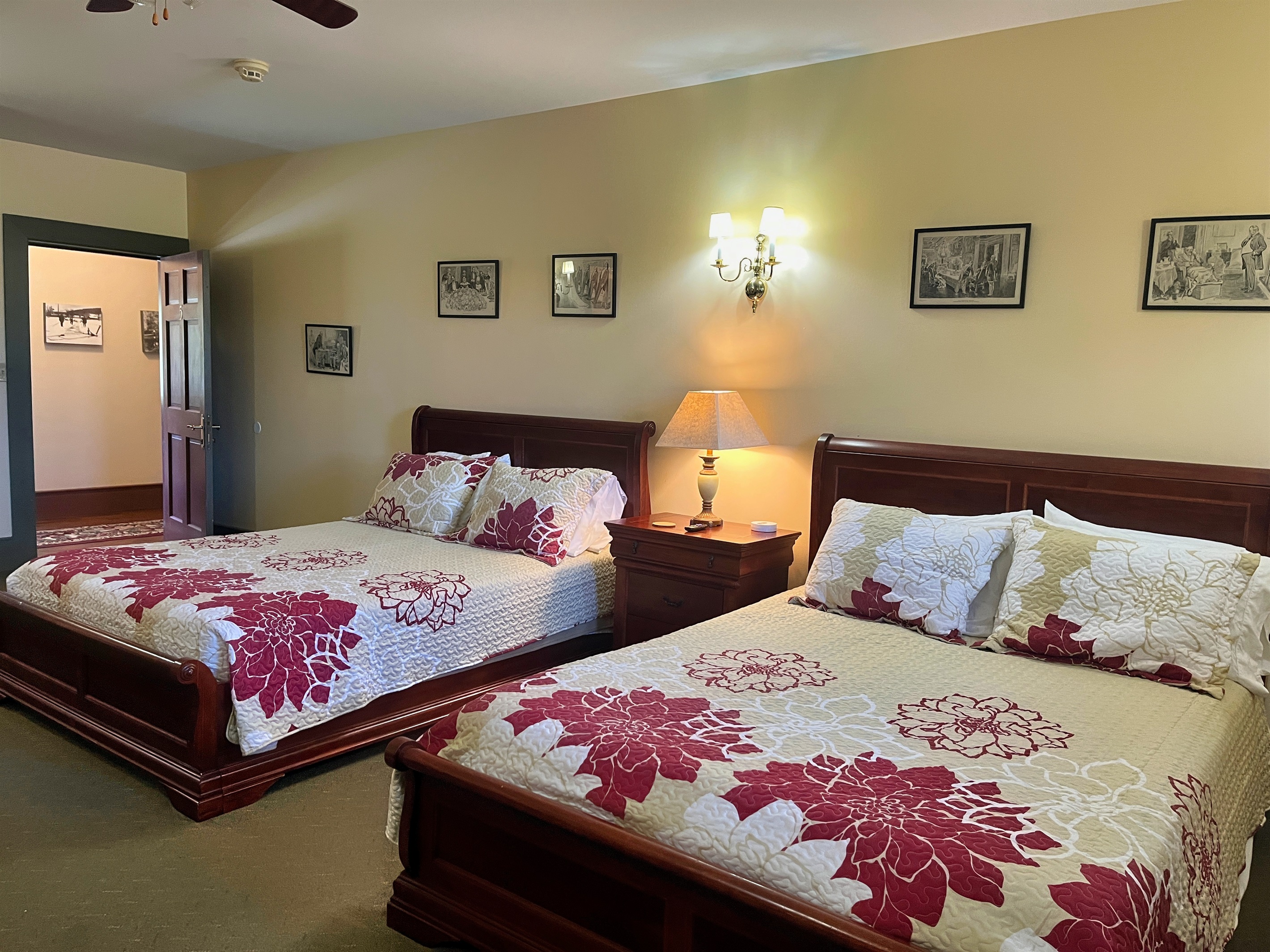 Guest room #5 with 2 queen size beds.