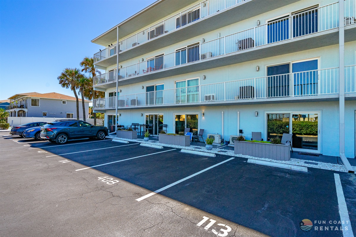 Outdoor Seating and Parking Space
