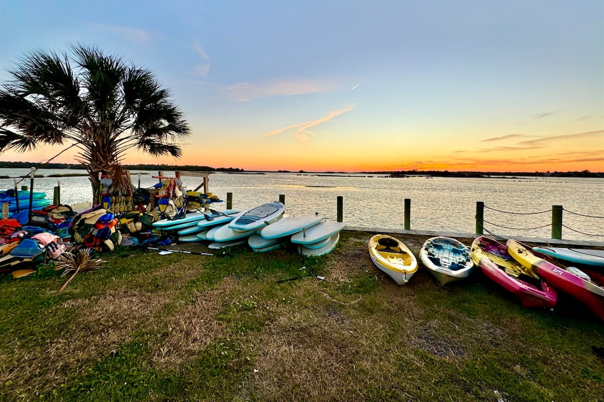 Rent kayaks, paddle boards, and boats and also get all of your bait and fishing necessities nearby!