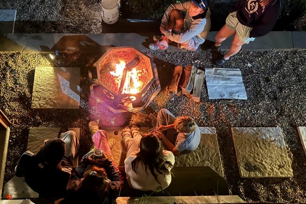 Plenty of space around the fire pit to roast marshmallows.