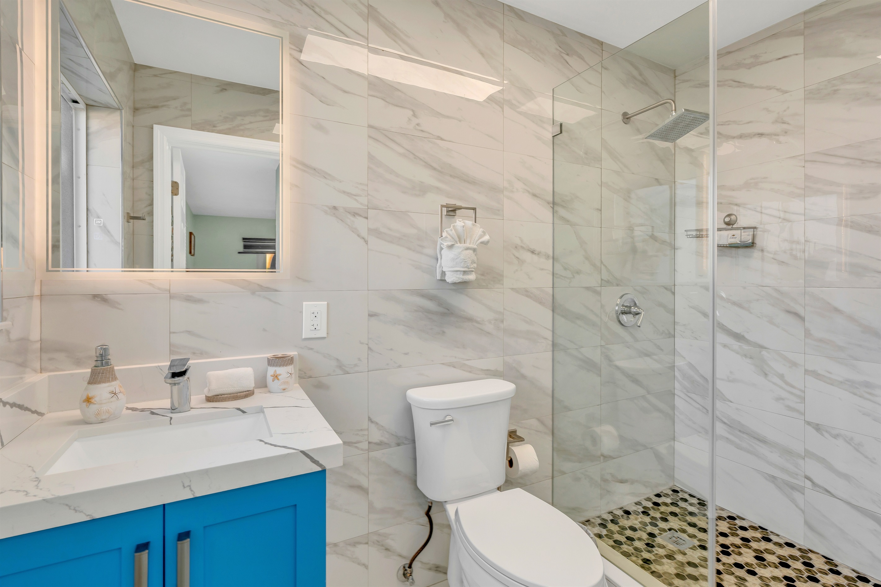 The second ensuite bathroom is just as nicely appointed as the others.