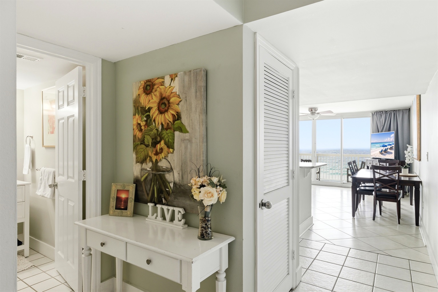 Emerald Gulf of Mexico view from Unit 707 balcony Pelican Beach Resort