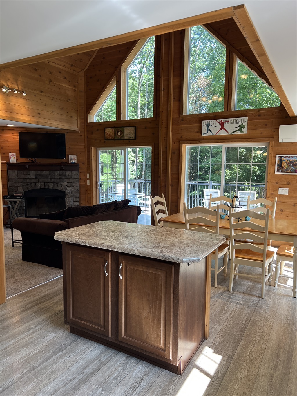 Great room with sliders to back deck