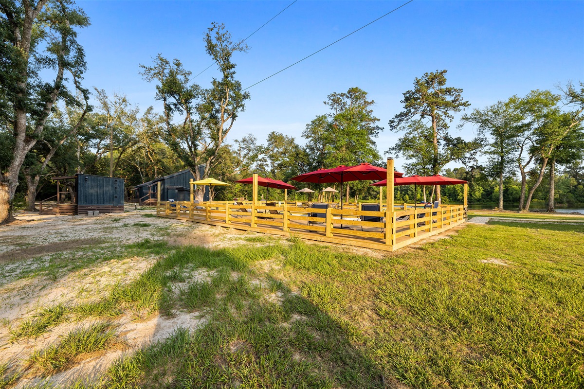 Shared Pool with Large Deck over looking 6 acre Lake