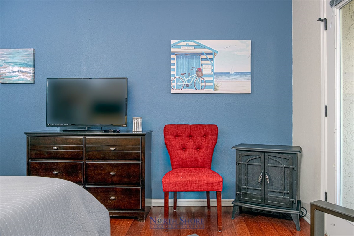 HDTV in Primary Bedroom