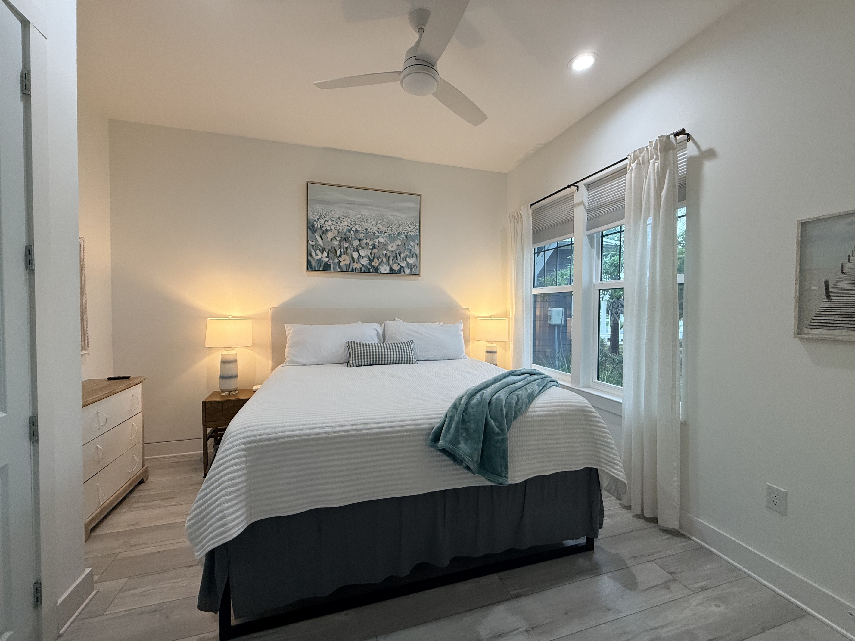 Bedroom 2 - The King bed in the guest room is big and plush. There is an en-suite bathroom for your convenience as well.