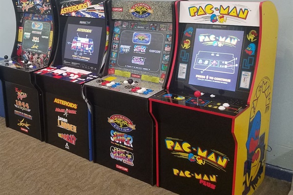 Arcades in playroom.