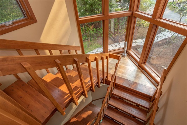Back down stairs. Let's go outside!