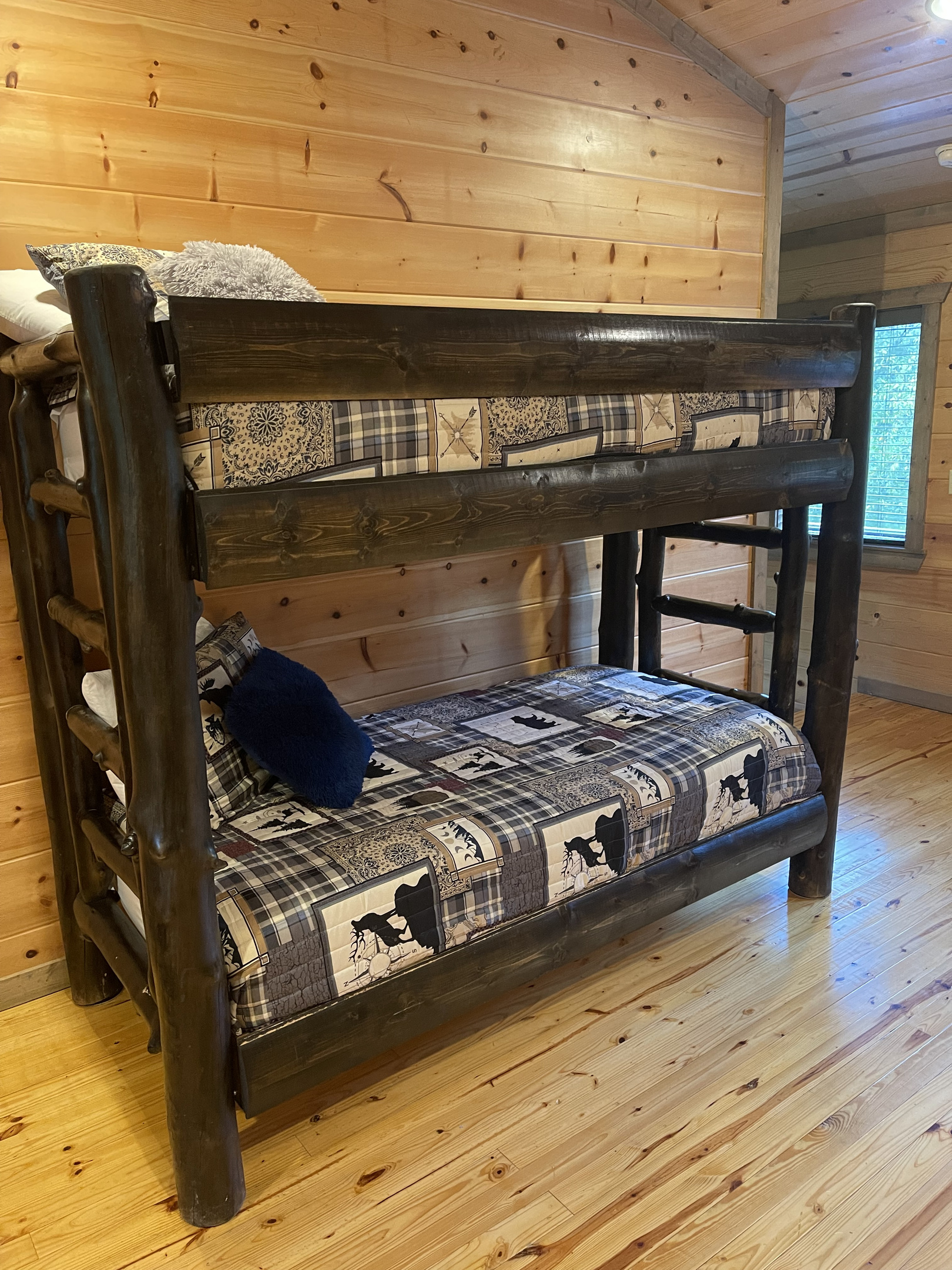 XL size Twin bunk bed in the upstairs game room.