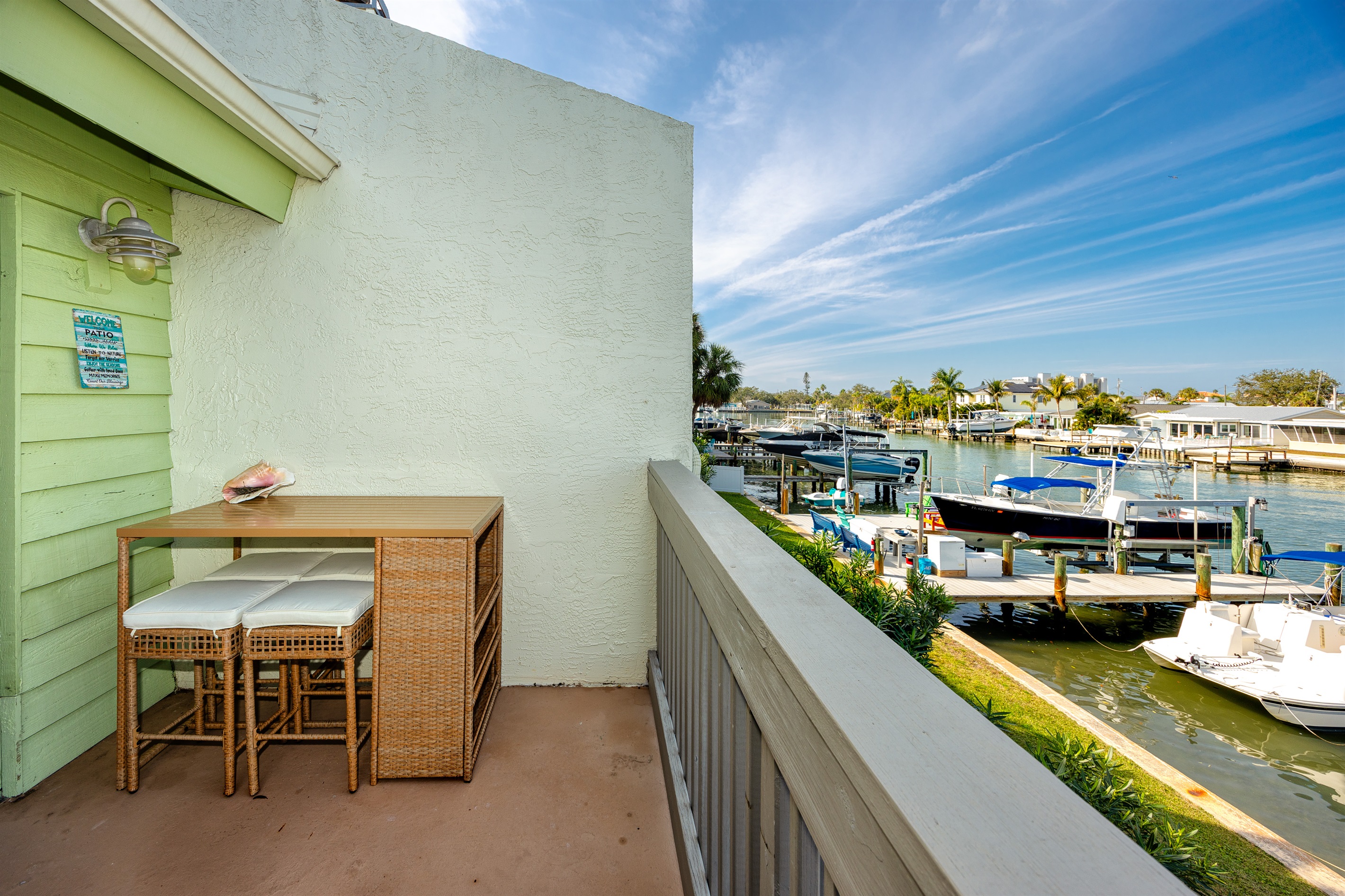 Balcony table and seating