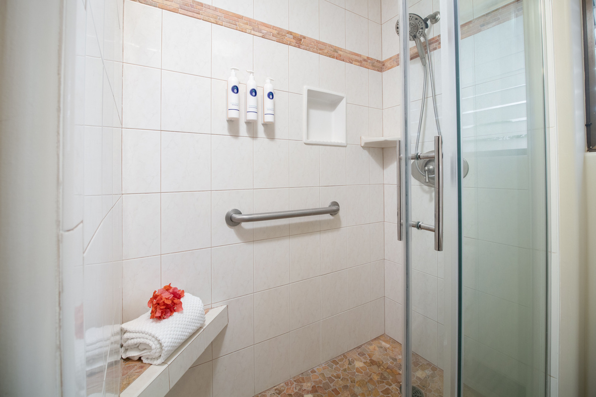 Shampoo, conditioner and body wash included. 