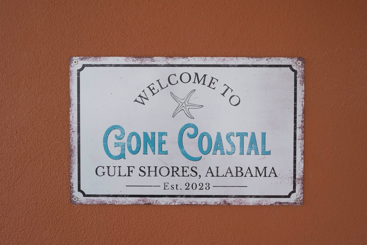 A cheerful welcome to Gone Coastal - where your stay begins.
