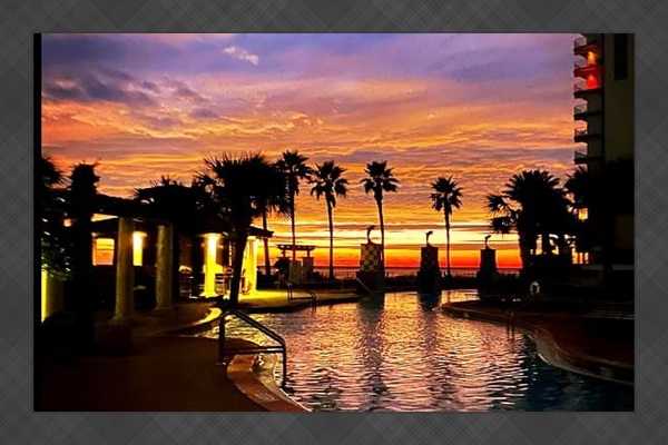 Resort Pool at Night