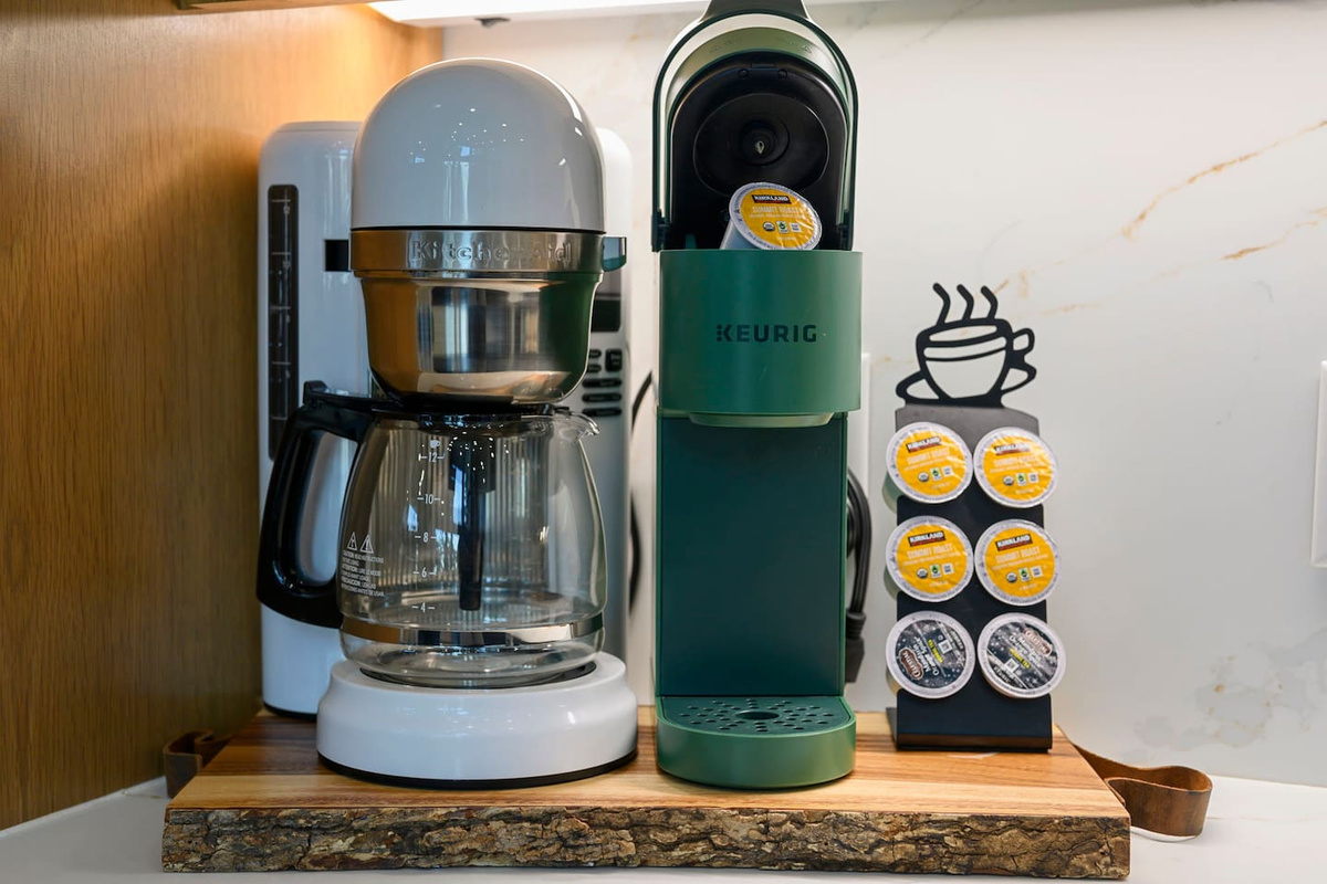 Start your morning your way with both drip coffee and Keurig options. We provide complimentary coffee pods, sugar, and cream for an easy, cozy start to the day.