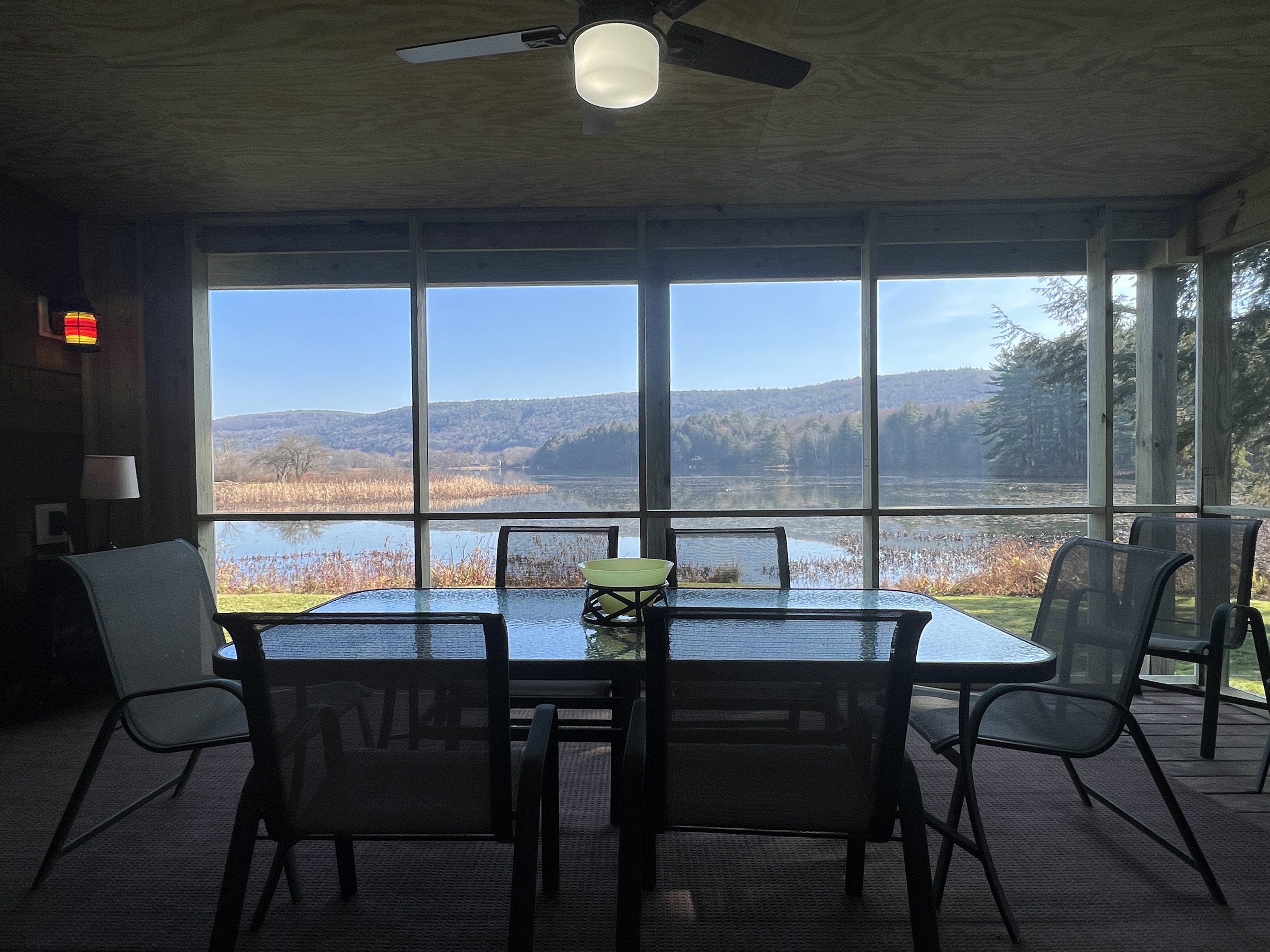 Nature's Hidden Treasure dining on the screened in porch.