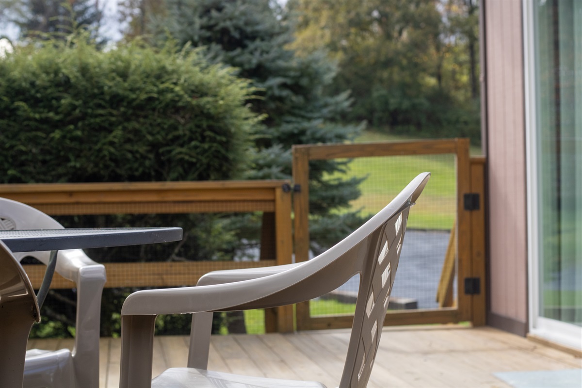 Picture yourself (and your dog) relaxing outside enjoying the fenced in yard and deck without a worry!