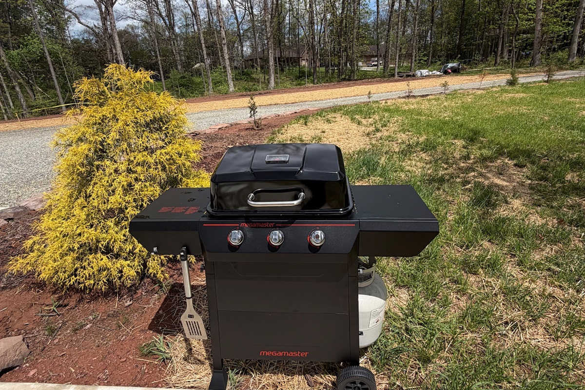 Outdoor grilling space ready for your stay.