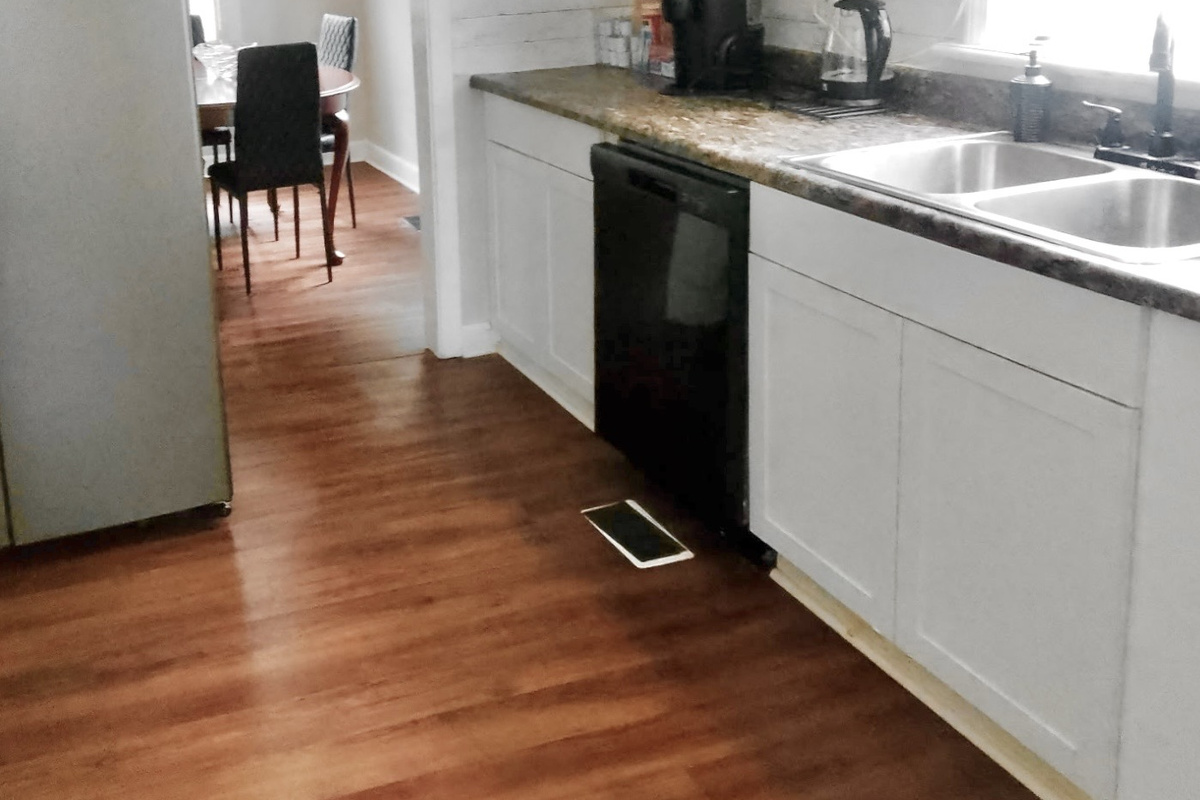 Williams Main — Kitchen with cooking essentials and a combination drip-and-pod coffee maker.