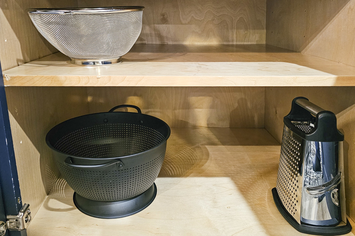 Spacious storage with sleek tools for culinary adventures awaits you!