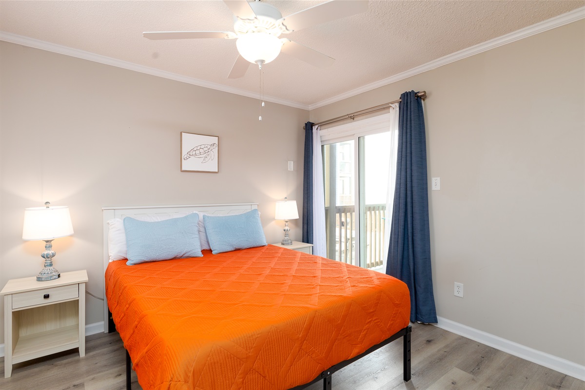 Master bedroom with balcony access