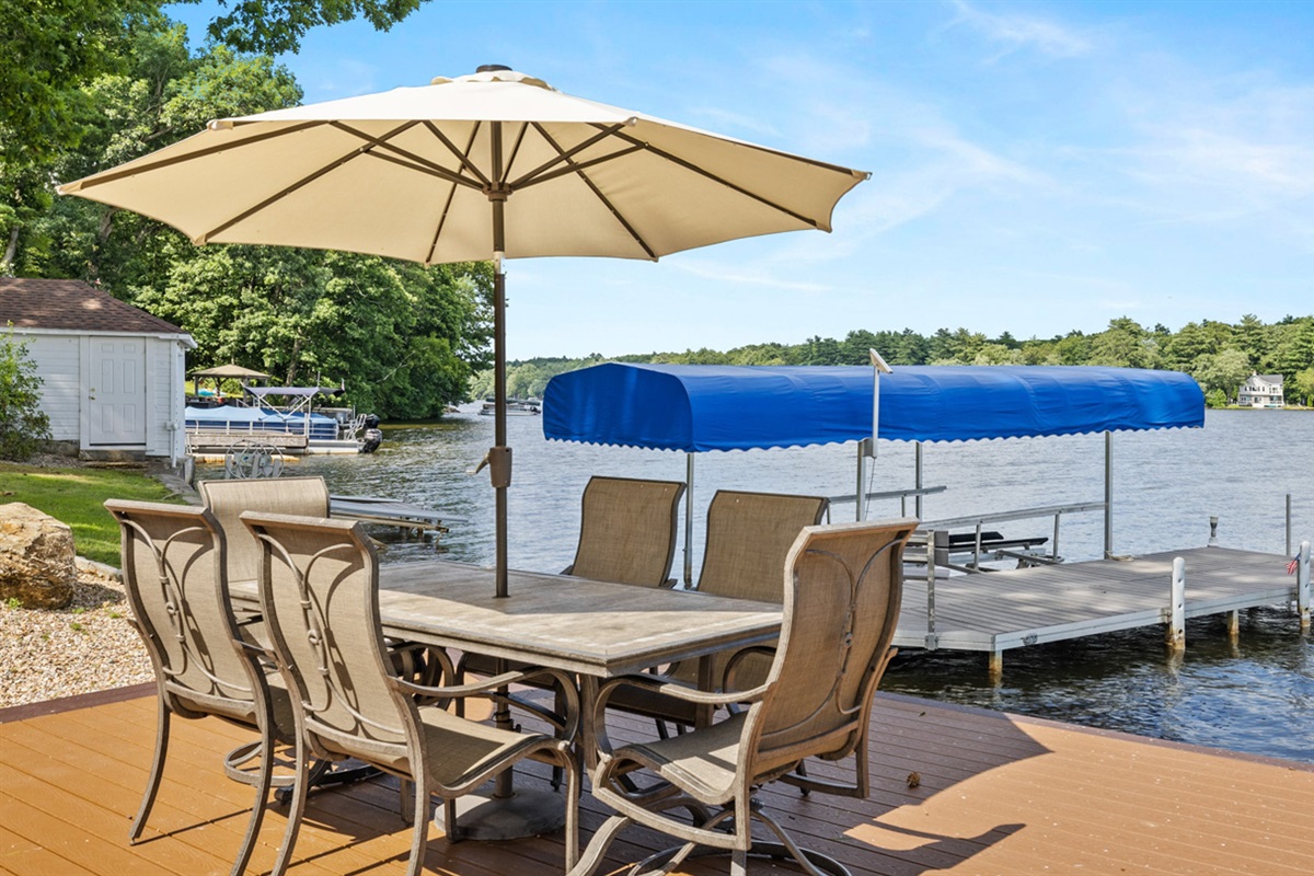Outdoor Patio Table on Deck