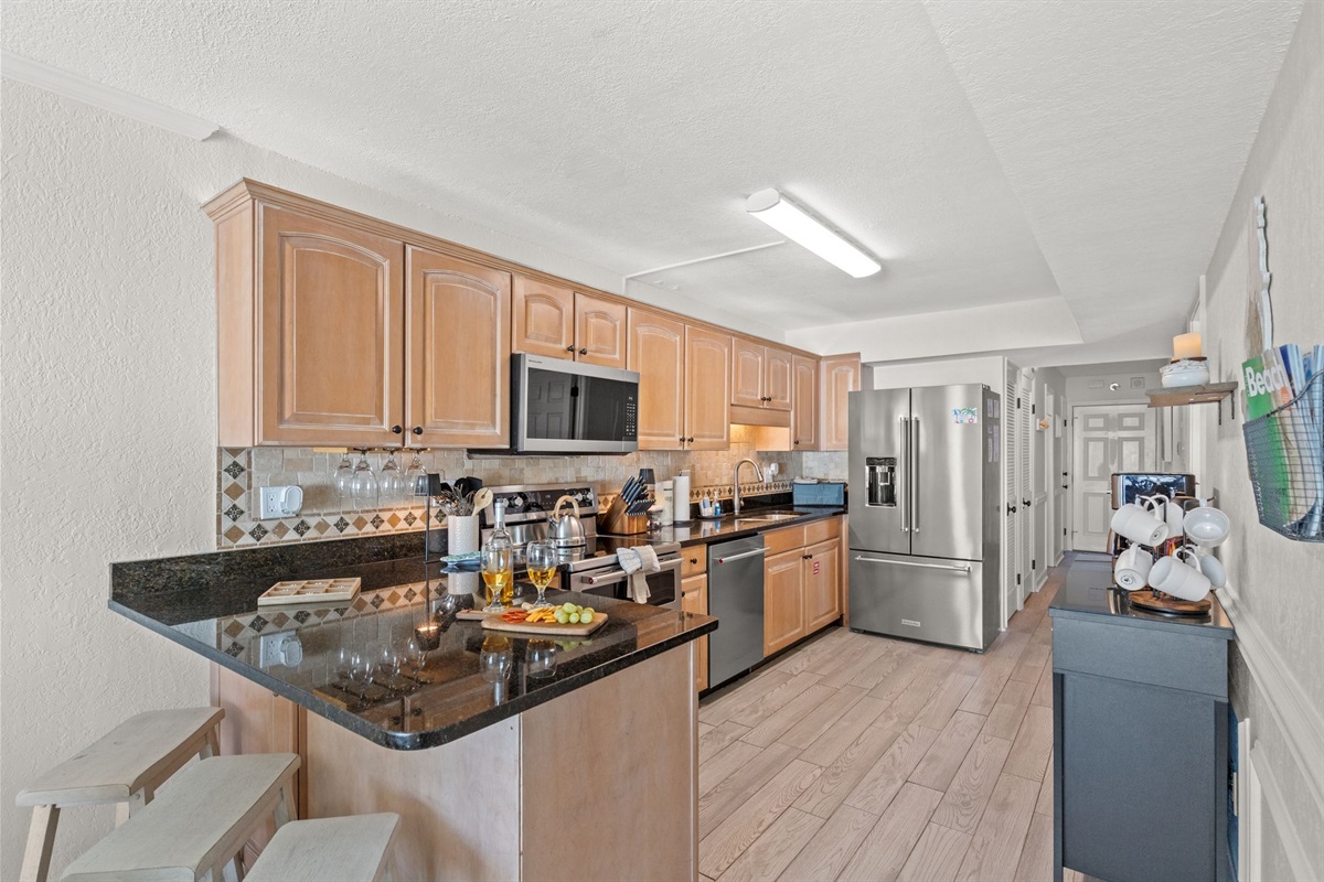 Fully Equipped Kitchen with Brand New KitchenAid Appliances