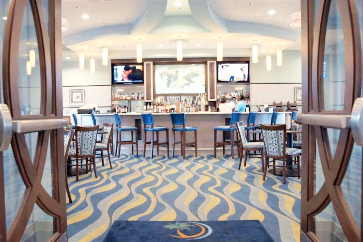 The restaurant at the Oasis Club.