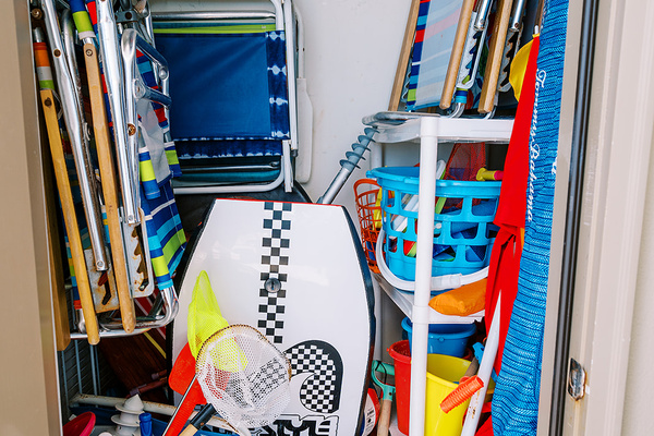 FULLY stocked outdoor beach closet - save your time packing and just use ours! This is setup just for your use.