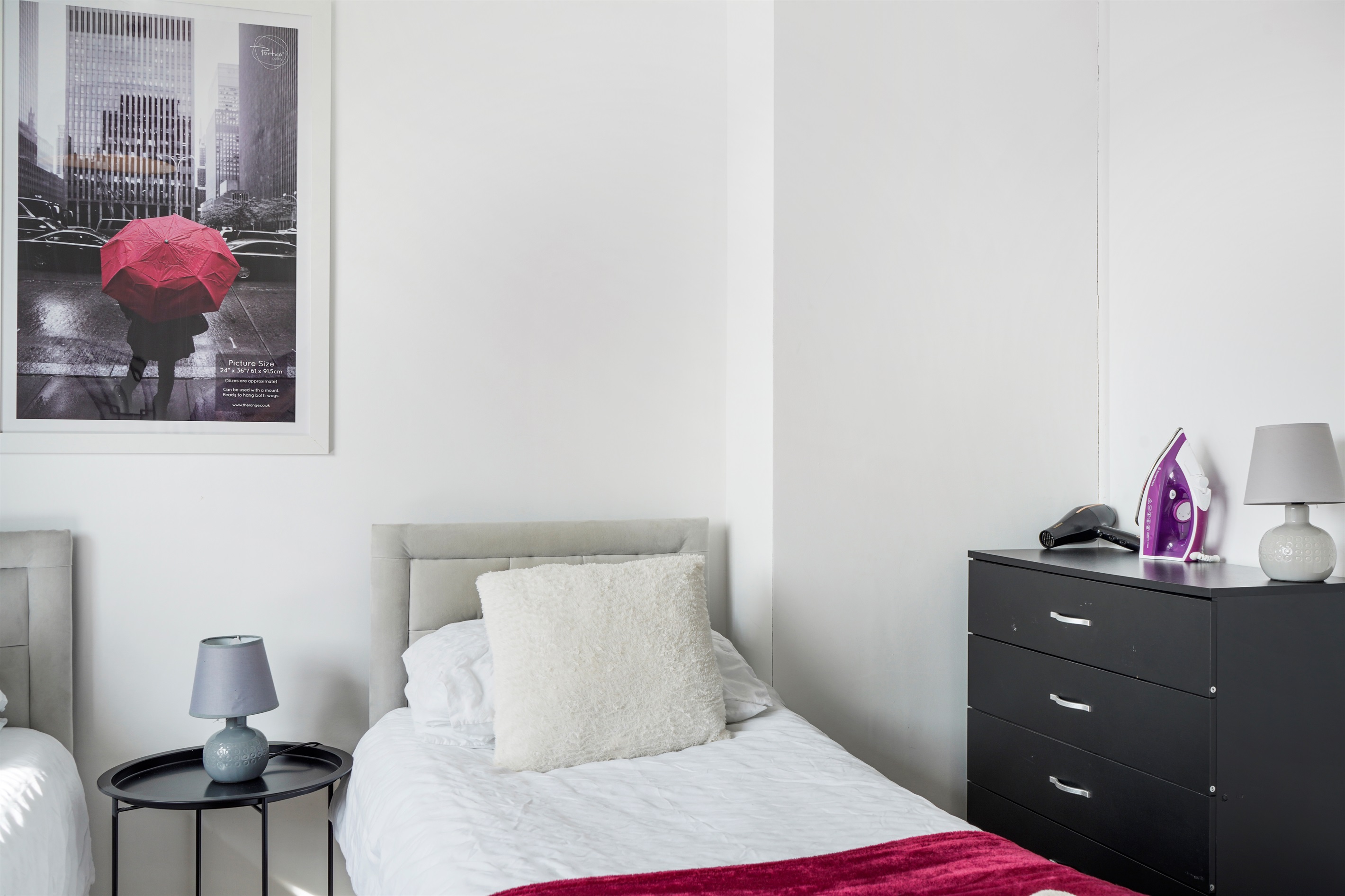 [Triple room with iron, hair dryer and storage]