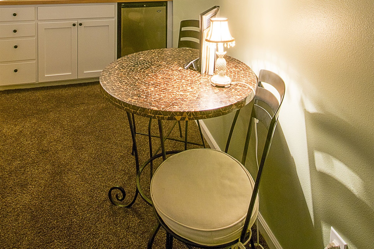 Café table for two ~ A cozy spot to enjoy your morning coffee