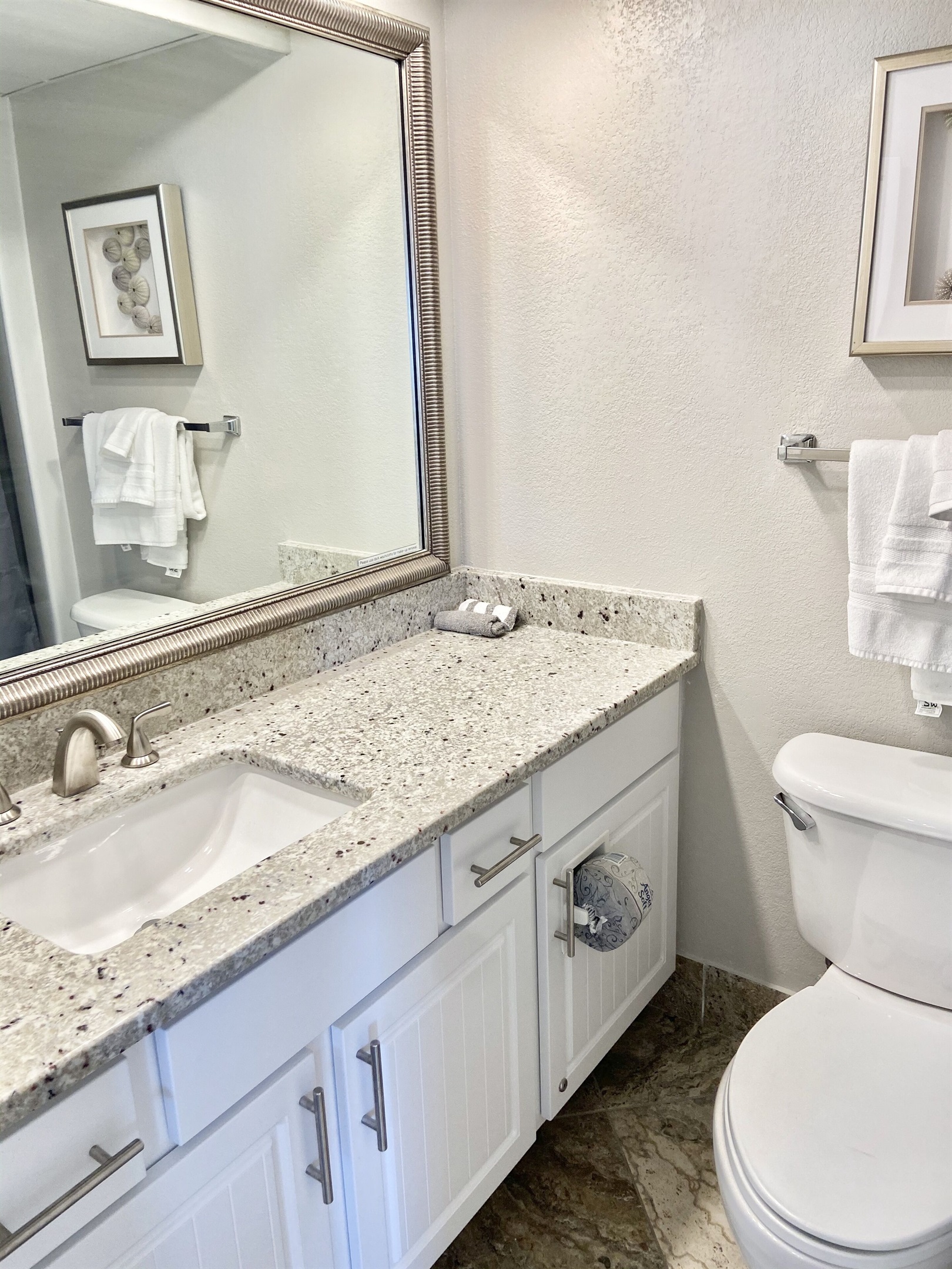 Second bathroom with tub/shower combination